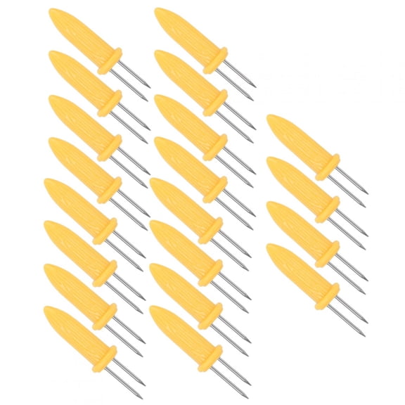 Durable Stainless Steel Corn Skewers, 20 Pack For BBQ, Camping, Kitchen Use, Easy Cleaning