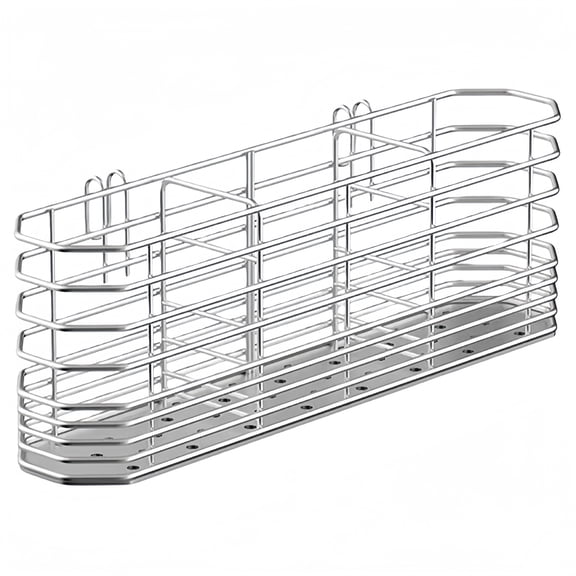 Durable Stainless Steel Cutlery Hanging Basket Organizer For Kitchen Use