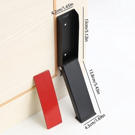 Durable Stainless Steel Folding Door Wedge Holder - Rubber Anti-Wear Foot-Operated Door Stop for Collision Protection