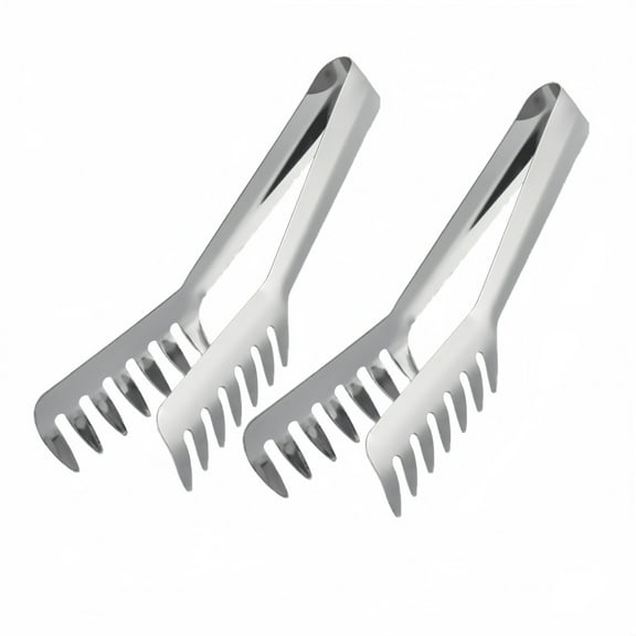 Durable Stainless Steel Food Tongs Set of 2 for Pasta and Noodle Serving