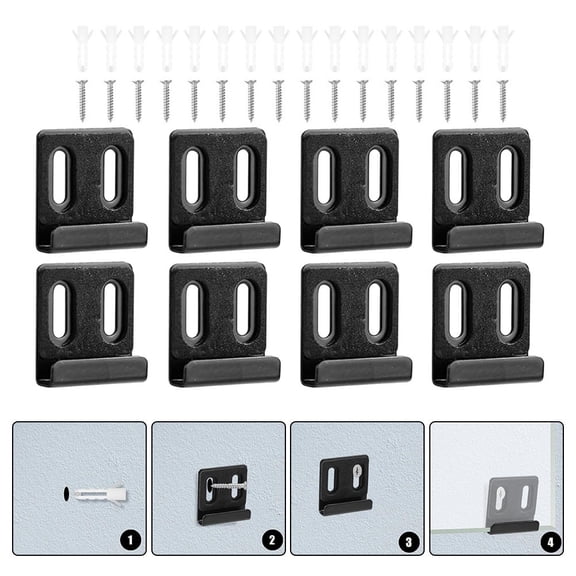 Durable Stainless Steel Mirror Holder Kit for Easy Install, 8PCS for Frameless Glass, Bathroom and Home Decor, Mirror Mounting Tools, Strong and Secure Holder Kit