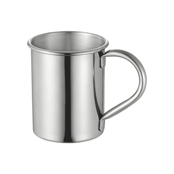 Durable Stainless Steel Mug 14.5Oz, Metal Coffee Cup with Ergonomic Handle, 430Ml Wide Mug for Tea Hot Drinks, Dishwasher Safe Kitchen Cups Set, Stainless Steel Cup *1