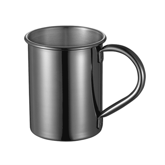 Durable Stainless Steel Mug 14.5Oz, Metal Coffee Cup with Ergonomic Handle, 430Ml Wide Mug for Tea Hot Drinks, Dishwasher Safe Kitchen Cups Set, Stainless Steel Cup *1