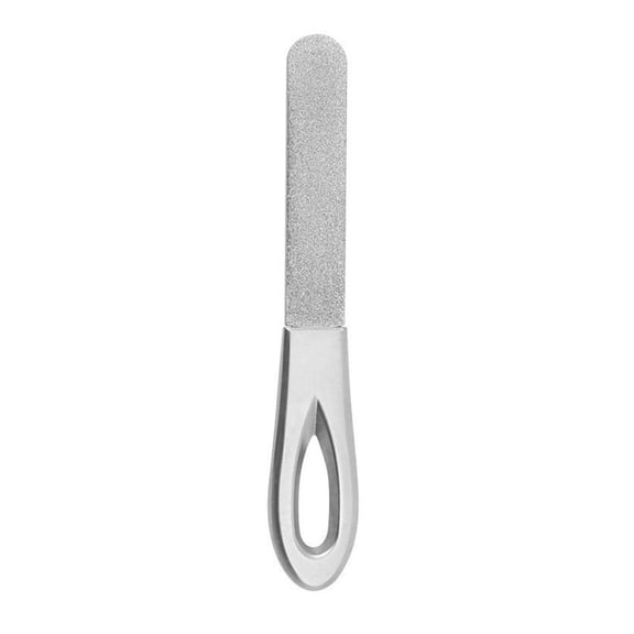 Durable Stainless Steel Nail File for Manicure & Pedicure, Double-Sided Emery Board for Natural & Artificial Nails, Professional & Home Use, 92x15mm