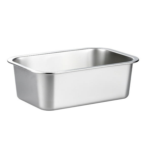 Durable Stainless Steel Pet Dog Bowl Anti Slip Rectangle for Large Breeds Pet Easy to Clean Large Capacity