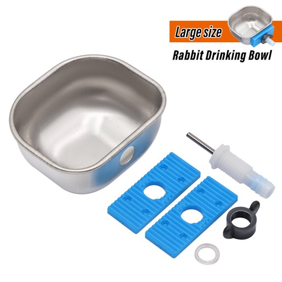 Durable Stainless Steel Rabbit Water Bowl with Farm Rabbit Automatic Drinker 1 Pcs  TYPPKMM