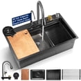thumbnail image 1 of Durable Stainless-Steel Sink - Sleek and Stylish, Corrosion and Rust-Resistant Kitchen Sink for Modern Kitchens (Gun Black), 1 of 7