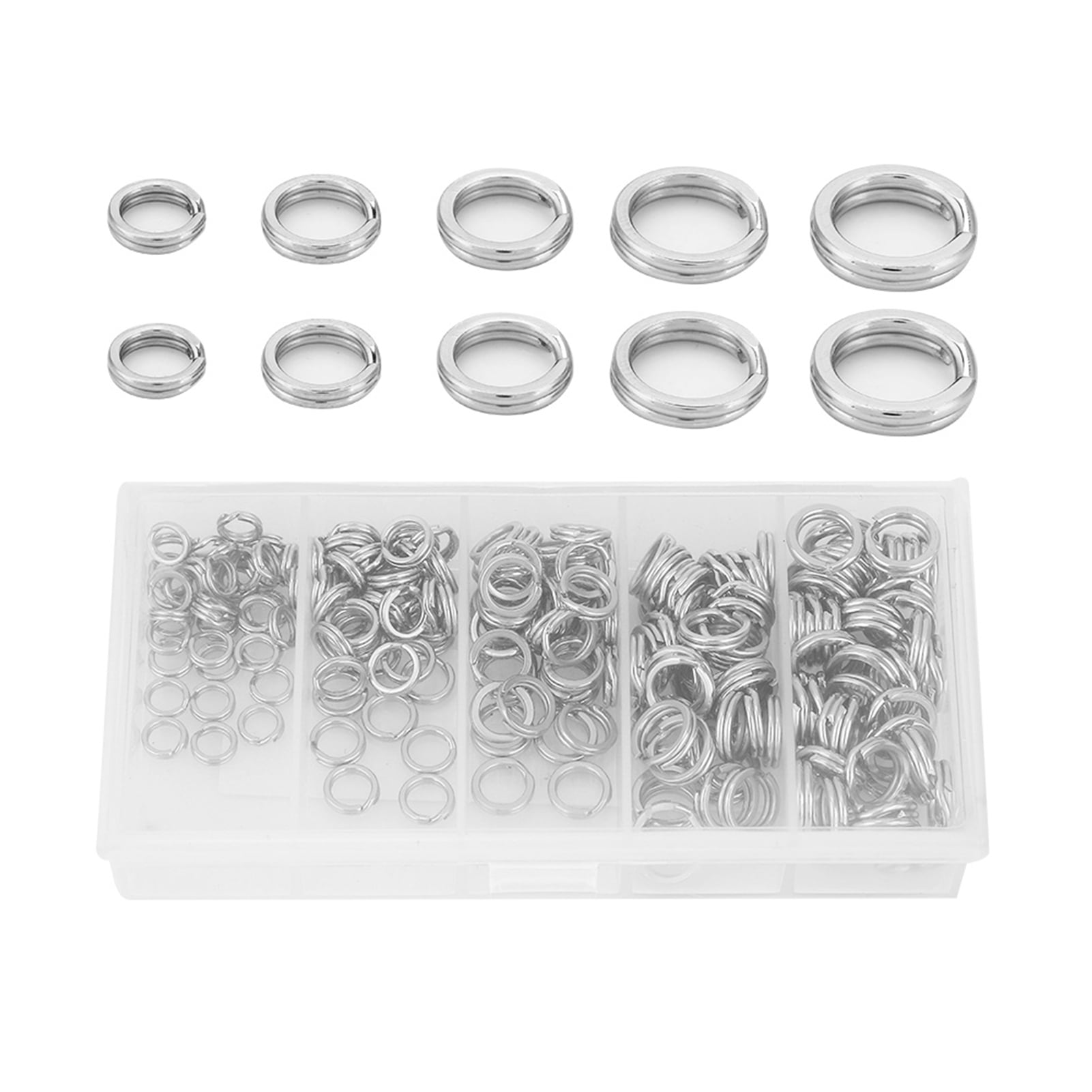 Durable Stainless Steel Split Rings, 200pc Set For Fishing, Tackle Lure ...