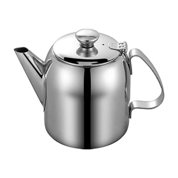 Durable Stainless Steel Teapot Spill Proof Design Ideal for Coffee and Tea Serving in Homes and Restaurants Kettle with Short Spout for Easy Pouring