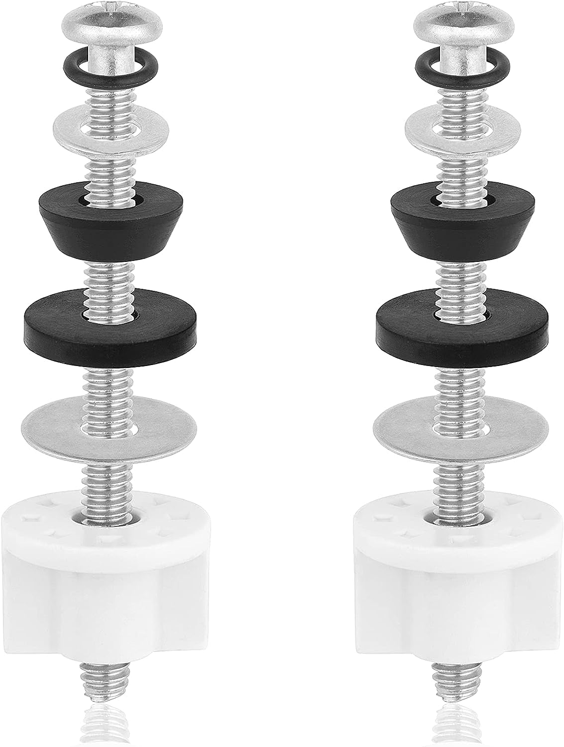 Durable Stainless Steel Toilet Seat Hinge Bolts Kit, Complete with