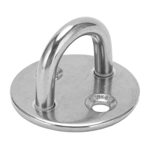 Durable Stainless Steel U Hook Round Pad Eye Plate Ceiling Wall Mount Hardware Anchor for Marine Boat Hammock Yoga Swing Sunshade Sail 6 mm / 0.24 inches
