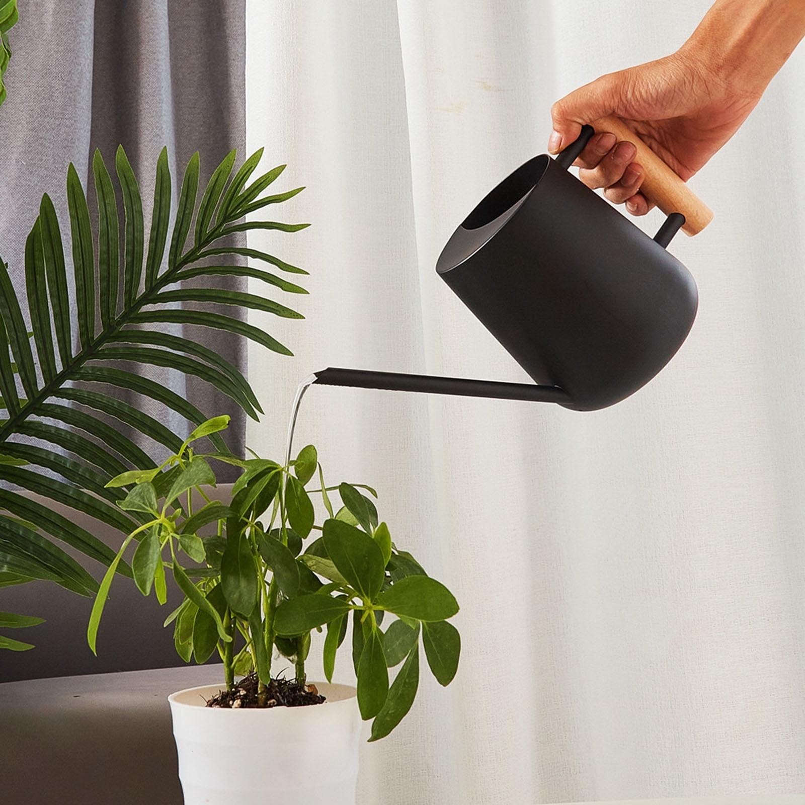 Stainless Steel Watering Can for Indoor Garden Durable Indoor Flower Watering Can with Long Spout for Home Gardening and Care