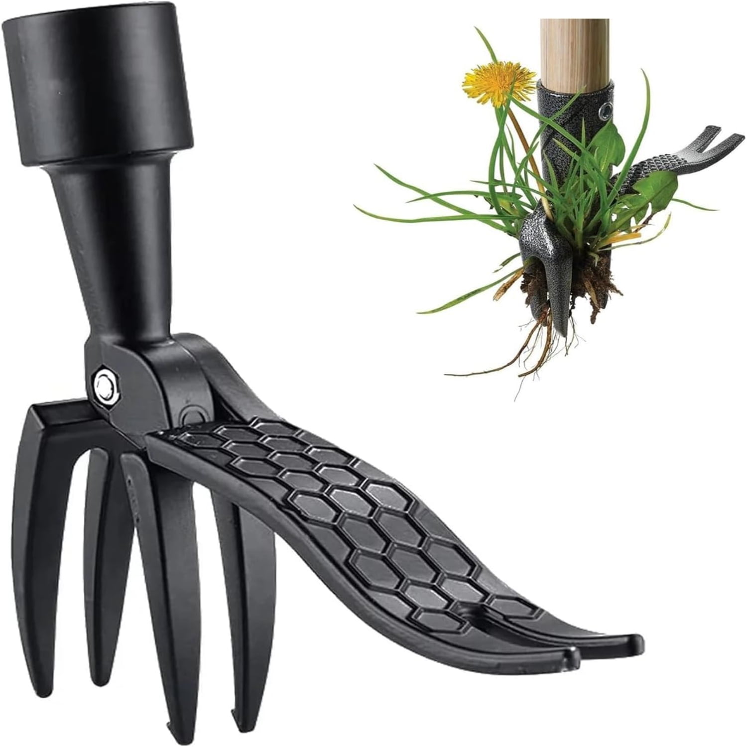 Durable Stand Up Metal Weed Puller Tool for Effortless Weed Removal