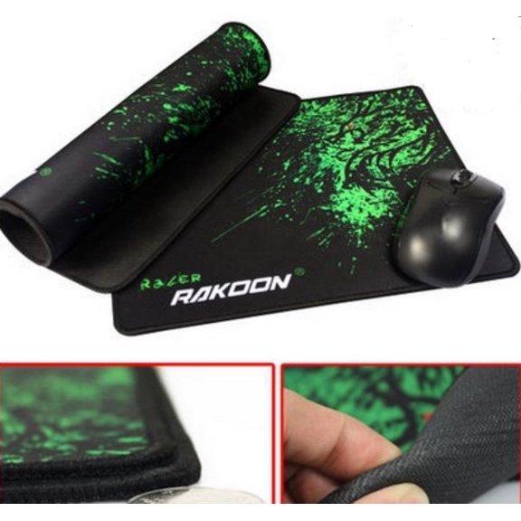 Durable Stitched Edge Mouse Pad, Non Slip Washable Lycra Mousepad for Computers and Laptops, 260 x 210 x 2 mm Anti Fray Desk Mat TIKA