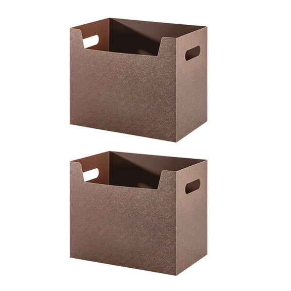 Supvox 2Pcs Portable Coffee Book Storage Basket Practical Folding Storage Case for Office
