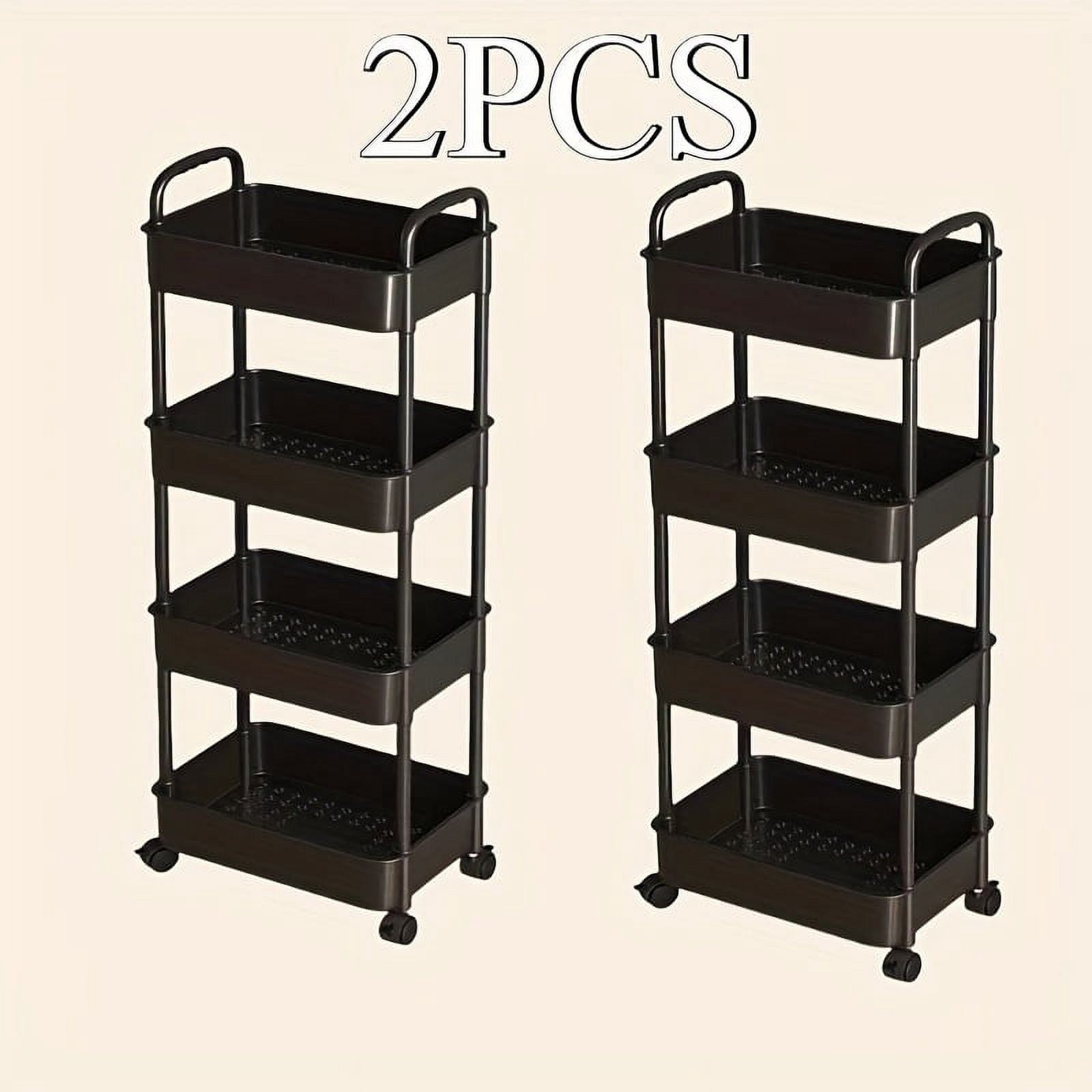 [Durable Storage Cart] 3-Tier Durable Plastic Rolling Storage Cart ...
