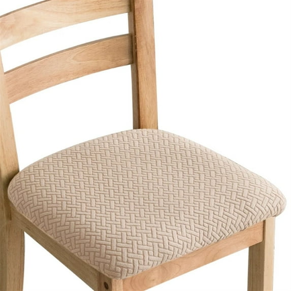 Durable Stretch Jacquard Dining Room Chair Seat Covers Removable Washable Elastic Upholstered Dining Chair Cushion