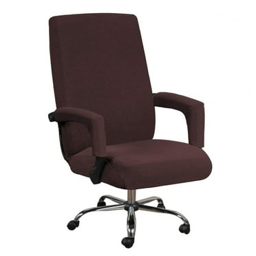 Durable Stretch Waterproof Office Chair Cover, High Back Computer Chair Slipcovers, for Universal Rotating Chair with Armrest L