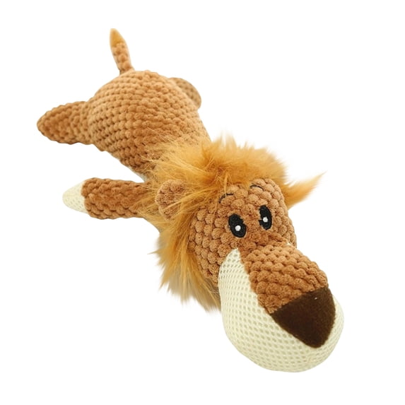 Durable Stuffed Animal Dog Plush Toy, Soft Interactive Squeaky Chew Toy for Puppies and Mixed Breeds, Lightweight Plushie for Small Medium and Large Dogs - Yellow