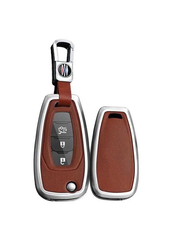 Durable Sturdy Metal 3Button Folding Remote Key Shell Protector for Chevrolet Cruze Trailblazer Trax Spark Sonic with Keychain