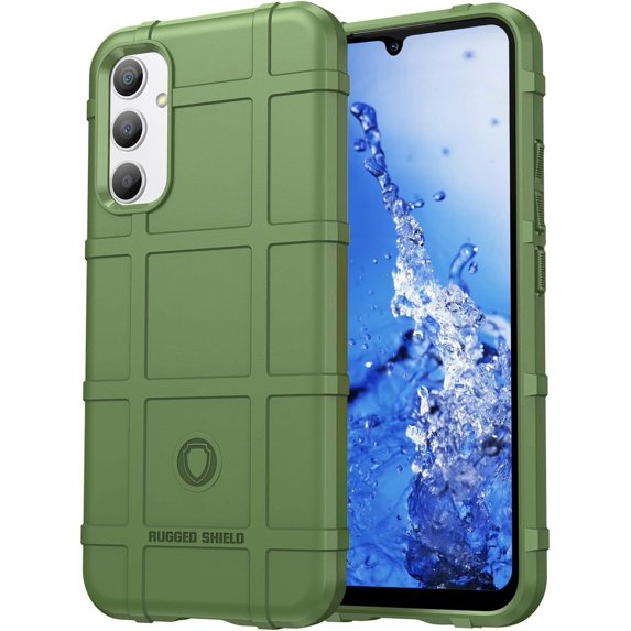 Durable Sturdy Phone Case for Samsung Galaxy A34 5G, Heavy Duty Shockproof Slim Rubber Full Body Protection Shockproof Case Cover for Samsung Galaxy A34 5G HD Green
