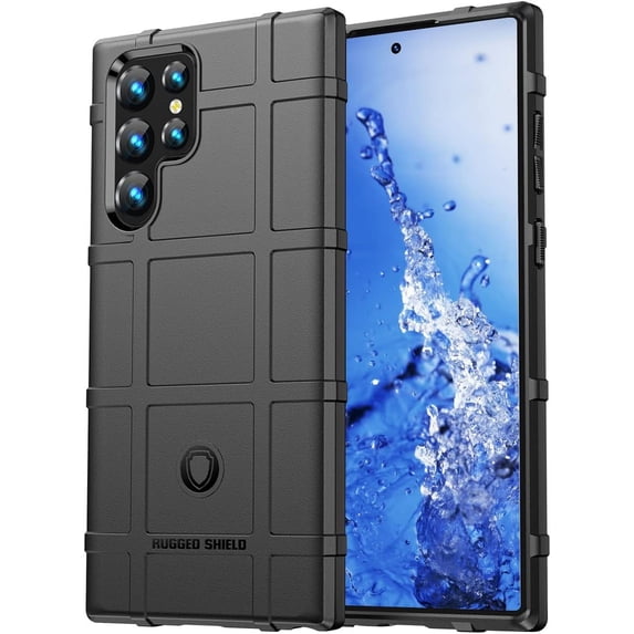 Durable Sturdy Phone Case for Samsung Galaxy S23 Ultra, Heavy Duty Shockproof Slim Rubber Full Body Protection Shockproof Case Cover for Samsung Galaxy S23 Ultra HD Black