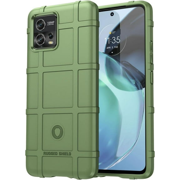 Durable Sturdy Phone Case for Motorola Moto G72, Heavy Duty Shockproof Slim Phone Case Military Grade Rugged Cover for Motorola G72 HD Green