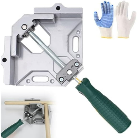 Durable Sturdy Right Angle Clamp 90°, Single Handle 90 Degree Aluminum Alloy Corner Clamps, Adjustable Clamps for Woodworking, Tools for Assembly Alignment Welding Picture Framing(1PCS)