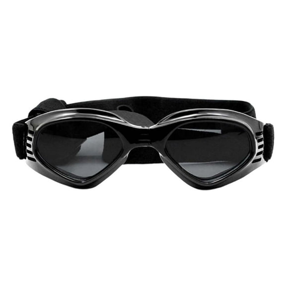 Durable Sunglasses for Small Dogs Adjustable Strap Pet Goggles Protective Eye Wear for Puppies Oval Shaped Design for Outdoor Use