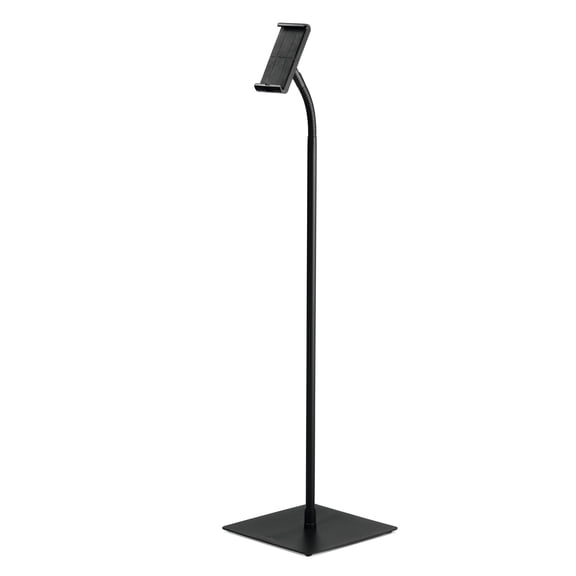 Durable TOUGH Anti-Theft Lock Goose Neck Tablet Holder Floor Stand | Black