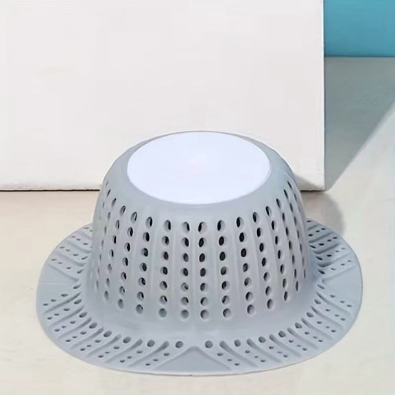 Durable TPR+PP Material Anti-Clogging Shower Bathtub Sink Drain Outlet Hair Collector - Easy to Clean Universal Drain Protector