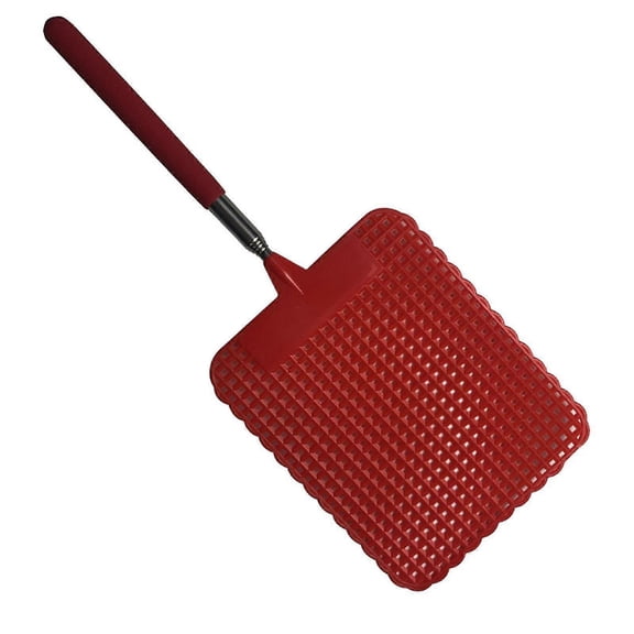 Durable Telescopic Fly Swatter Long Handle Pest Control For Home Office GardenRed