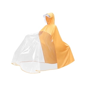 Durable Thick Fabric Scooter Raincoat, Oversized Full Body Stormproof Rain Poncho with Enhanced Wind Resistance