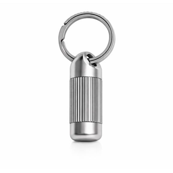 Durable Titanium Keychain Pill Holder, Waterproof Mini Small Pill Case, Portable Travel Pill Organizer Bottle for Daily Use