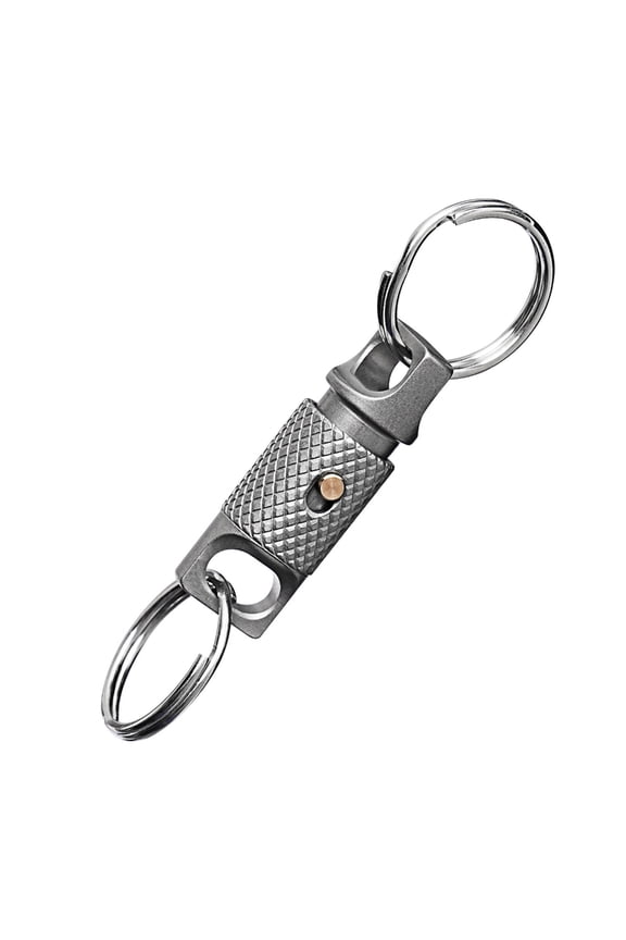 Durable Titaniums Alloy Keychain Accessory With 360 Degree Rotation And Secure Locking Mechanism For Keys