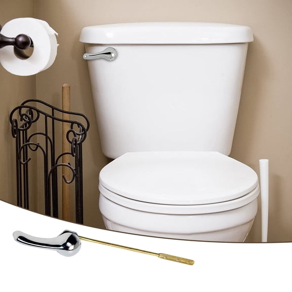 Durable Toilet Flush Handle Replacement Copper Rod Front Mount Water Tank Lever for Modern Bathroom Upgrade