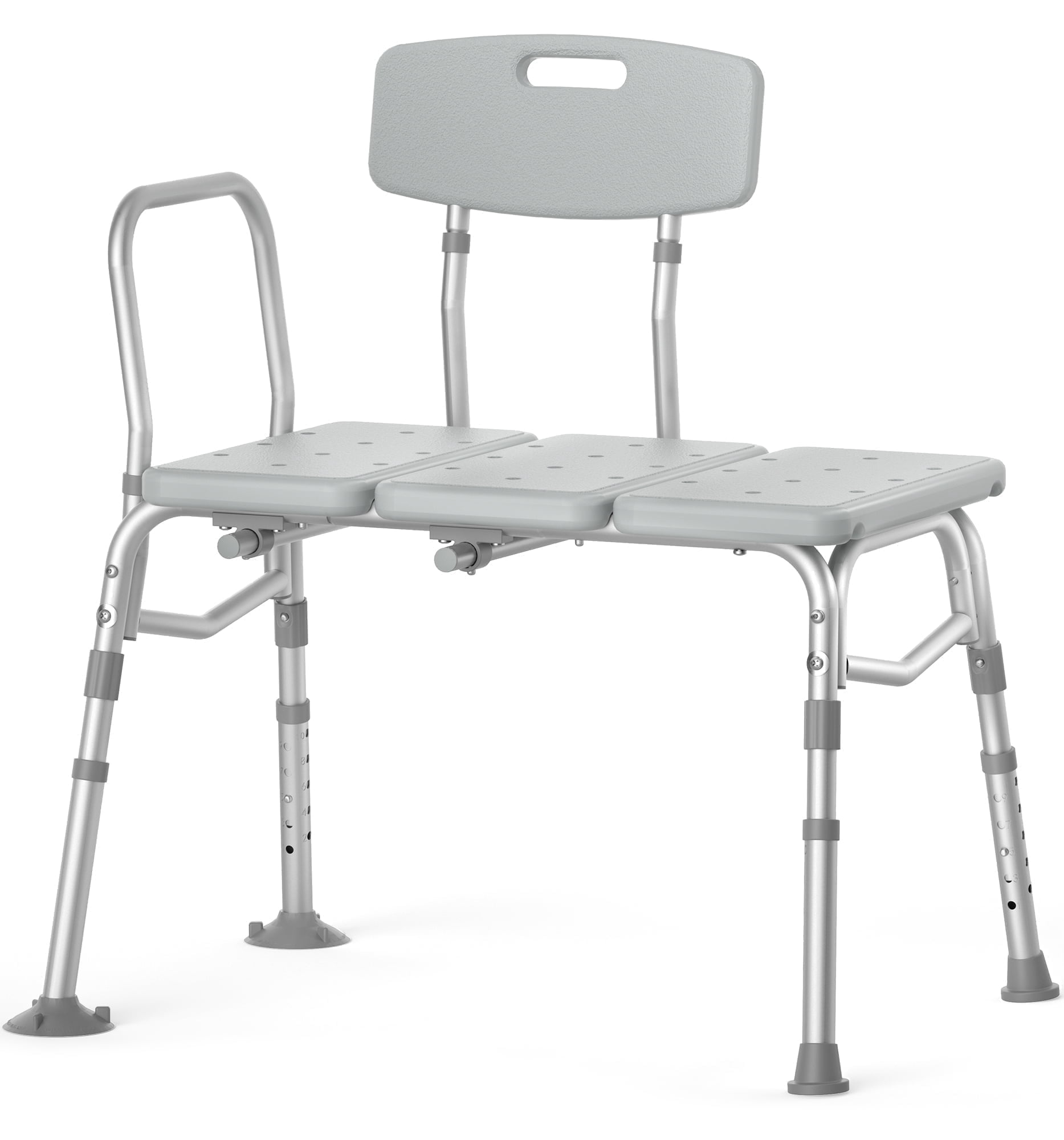 ZOTO VBC4 Shower Chair - 400lb Capacity, Adjustable Height/Backrest/Arms, Safe Tub Transfer, Non-Slip Feet, Easy Assembly