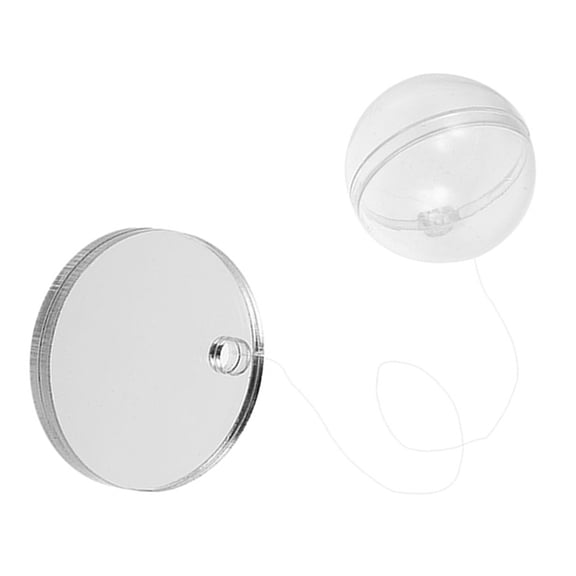 Durable Transparent Betta Fish Training Mirror with Floating Ball for Aquarium Exercise