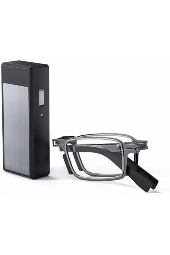 Durable Ultra Thin and Lightweight Folding Reading Glasses for Men Women, Blue Light Blocking Compact Computer Foldable Readers, Pocket Portable Sturdy Frame With Case Black 2.0x