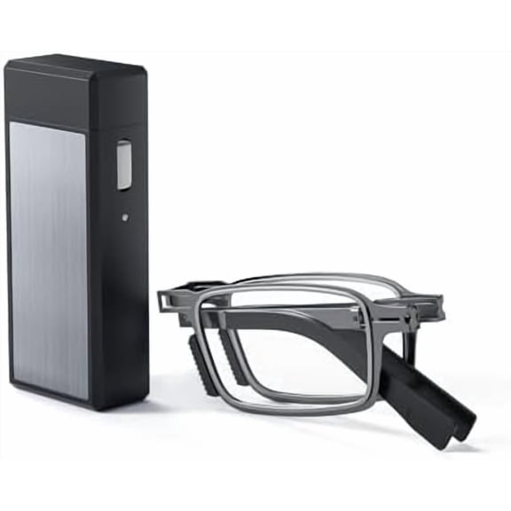 Durable Ultra Thin and Lightweight Folding Reading Glasses for Men Women, Blue Light Blocking Compact Computer Foldable Readers, Pocket Portable Sturdy Frame With Case Black 1.5x
