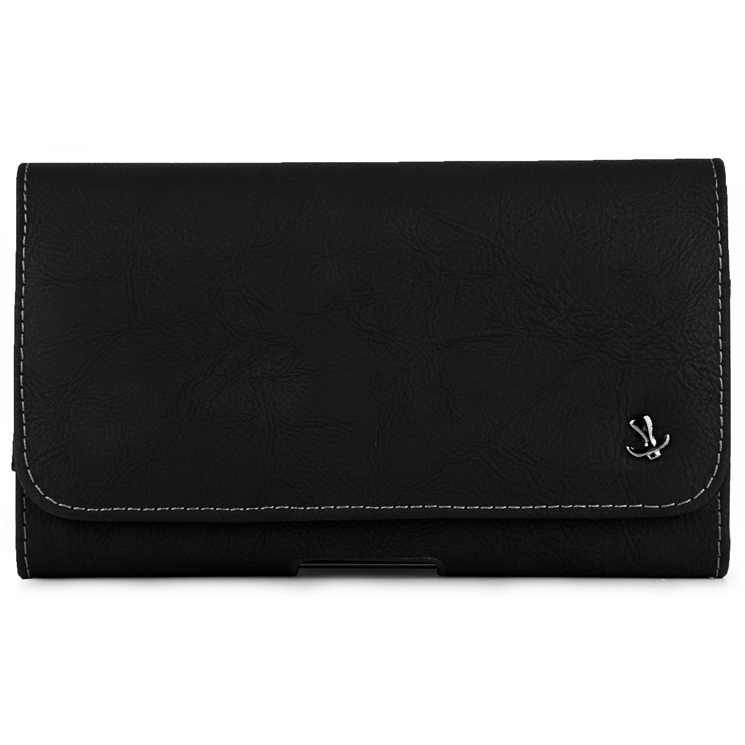 Durable Vegan Leather Holster Case For Apple iPhone 11 XS / XR / X With Dedicated Belt Clip And Belt Loop (Black)