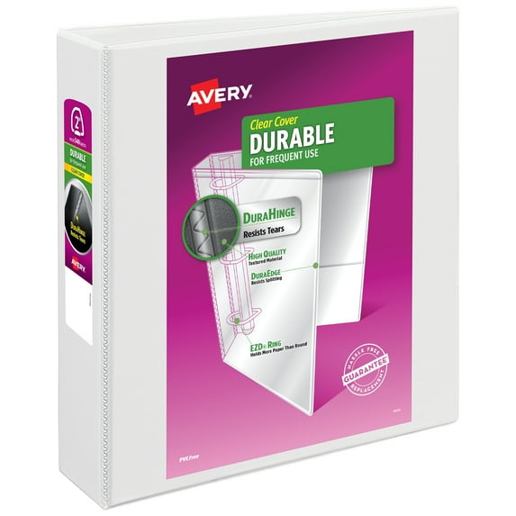 "Durable View Binder With Durahinge And Ezd Rings, 3 Rings, 2"" Capacity, 11 X 8.5, White, (9501) | Bundle of 5 Each"