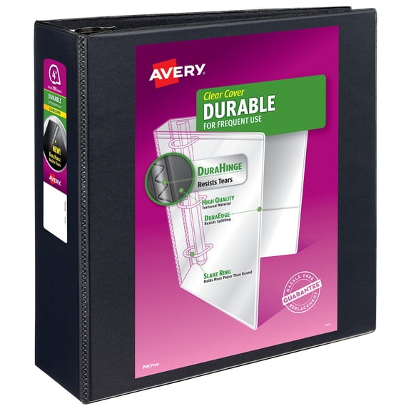 Durable View Binder With Durahinge And Ezd Rings, 3 Rings, 4" Capacity, 11 X 8.5, Black, (9800) | Bundle of 5