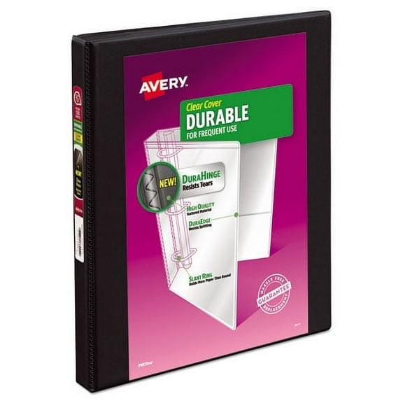 Durable View Binder With Durahinge And Slant Rings, 3 Rings, 0.5" Capacity, 11 X 8.5, Black | Bundle of 10 Each