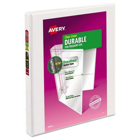Durable View Binder With Durahinge And Slant Rings, 3 Rings, 0.5" Capacity, 11 X 8.5, White | Bundle of 10 Each