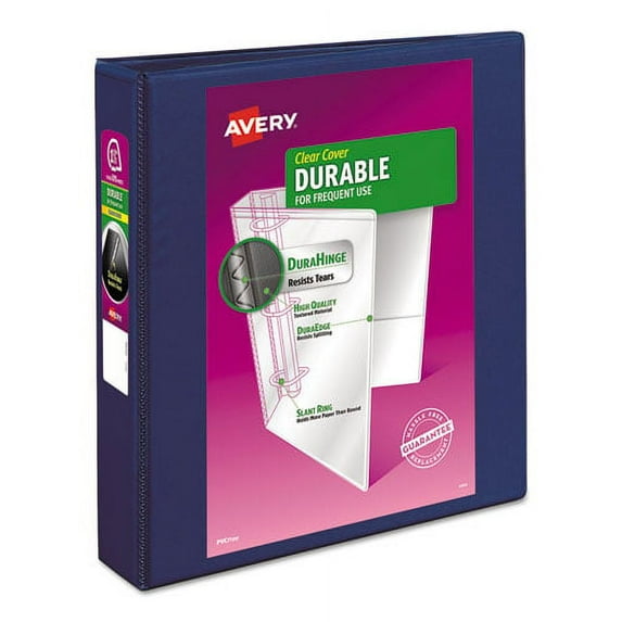 "Durable View Binder With Durahinge And Slant Rings, 3 Rings, 1.5"" Capacity, 11 X 8.5, Blue | Bundle of 2 Each"