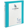 thumbnail image 1 of Durable View Binder With Durahinge And Slant Rings, 3 Rings, 1" Capacity, 11 X 8.5, Aqua | Bundle of 5 Each, 1 of 7