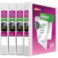 thumbnail image 1 of Durable View Binder With Durahinge And Slant Rings, 3 Rings, 1" Capacity, 11 X 8.5, White, 4/pack | Bundle of 5 Packs, 1 of 7