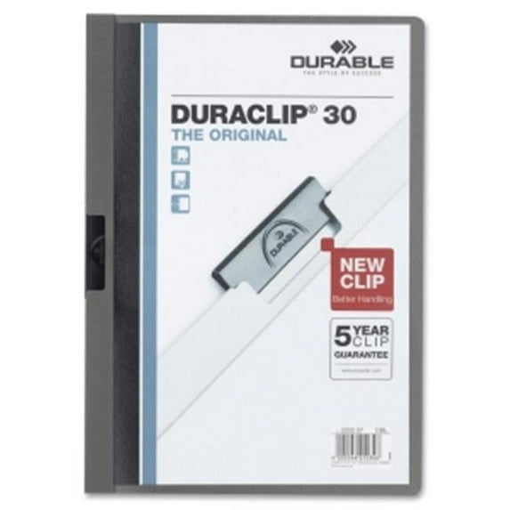 Durable Office Products 220357 Vinyl Duraclip Report Cover, Clear & Graphite