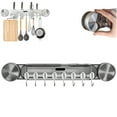 thumbnail image 1 of Durable Wall Mounted Inline Vacuum Hooks, No-Drill Strong Adhesive Utensil Hanging Rack, Multi-Functional Holder for Storing Knives, Rags, 1 of 7